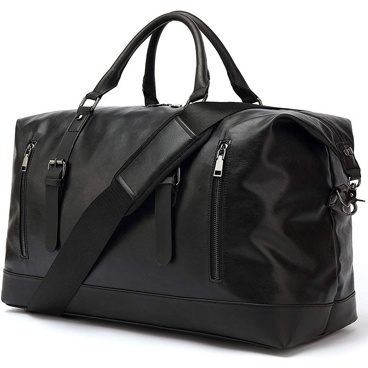 皮革旅行行李袋皮革手提包行李箱可折叠手提箱名牌手提包防水大型现代男士商务