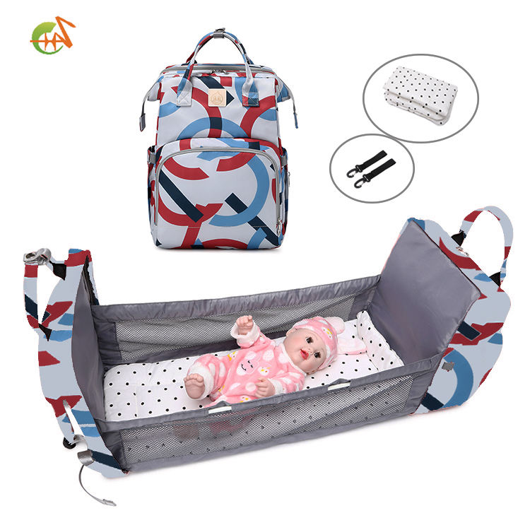 旅行尿布婴儿床包妈妈尿布双肩包热销防水1个/聚袋定制7-10天聚酯OEM