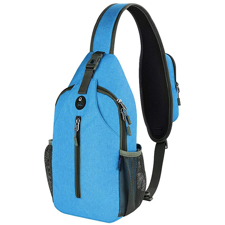 定制吊带包斜挎包男女通用聚酯水瓶手机座胸包旅行徒步休闲单肩包